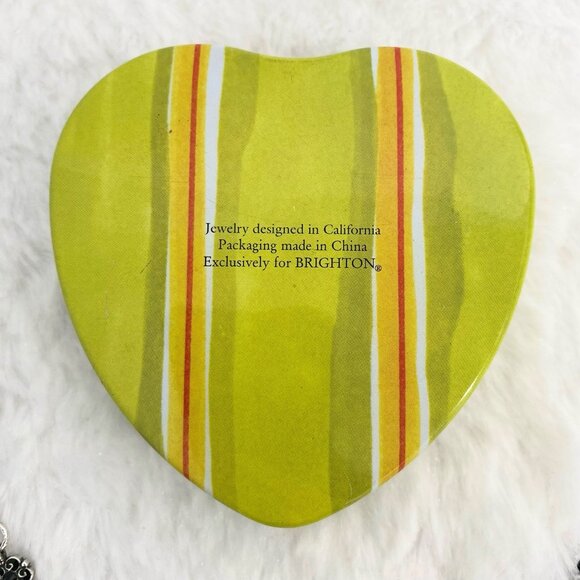 Brighton Garden Of Eden Silver Black Floral Bracelet in Collectors Tin New - Picture 8 of 8